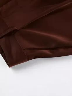 Pants Brown Raised Waist Trousers