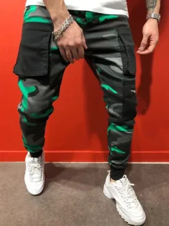 Pants For Men Casual Camouflage Yellow Men's Pants