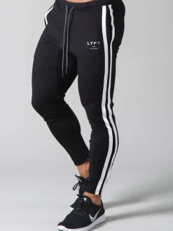 Pants For Men Casual Color Block Tapered Fit Sweatpants Dark Navy Sweatpants
