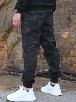 Pants For Men Casual Irregular Camouflage Natural Waist tapered fit Camouflage Men's Pants