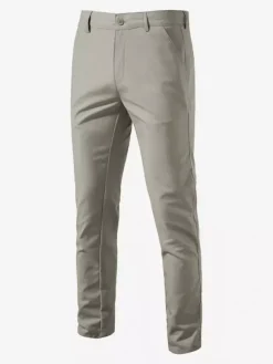 Pants For Men Chic Natural Waist Lightweight Men's Trousers With Pockets