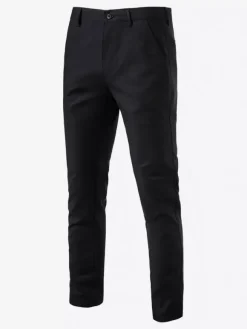 Pants For Men Chic Natural Waist Lightweight Men's Trousers With Pockets