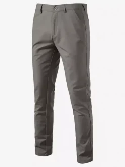 Pants For Men Chic Natural Waist Lightweight Men's Trousers With Pockets