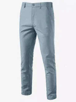 Pants For Men Chic Natural Waist Lightweight Men's Trousers With Pockets