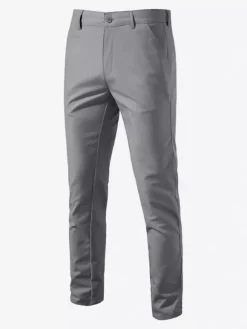 Pants For Men Chic Natural Waist Lightweight Men's Trousers With Pockets