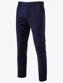 Pants For Men Chic Natural Waist Lightweight Men's Trousers With Pockets