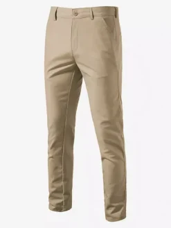 Pants For Men Chic Natural Waist Lightweight Men's Trousers With Pockets