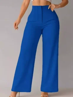 Pants Khaki Raised Waist Trousers