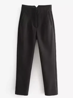 Pants Khaki Raised Waist Trousers