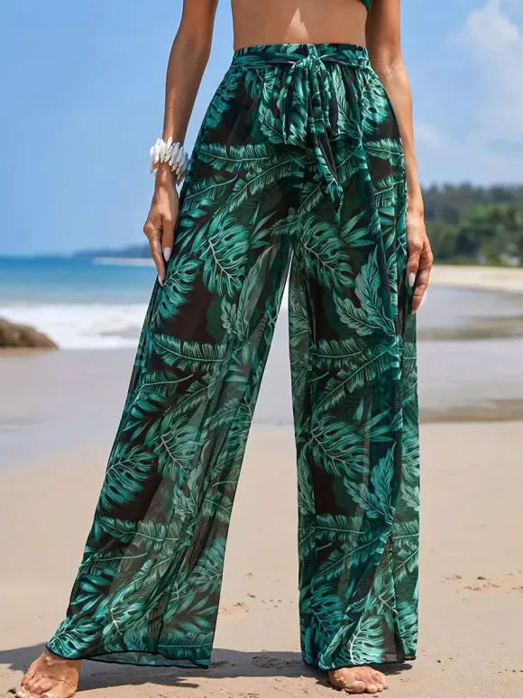 Pants Orange Red Raised Waist Trousers