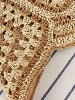 Paper Rope Woven Bag Large Capacity Vacation Shoulder Bag For Women 2026