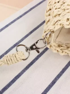 Paper Rope Woven Handbag Beach Vacation Crossbody Bag For Women 2026