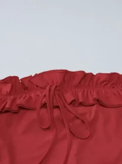 Party Dress Dresses Maxi Red Off-The-Shoulder Ruffles Chic Semi Formal Summer Dress