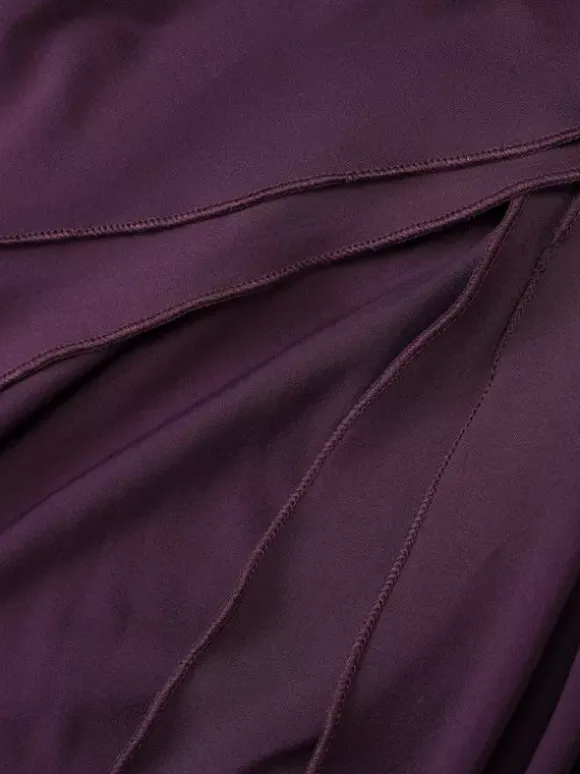 Party Dress Dresses Maxi Purple Strapless Pleated Sexy Semi Formal Summer Dress