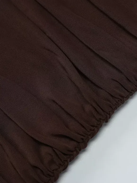 Party Dress Dresses Maxi Coffee Brown Strapless Pleated Sexy Semi Formal Summer Dress
