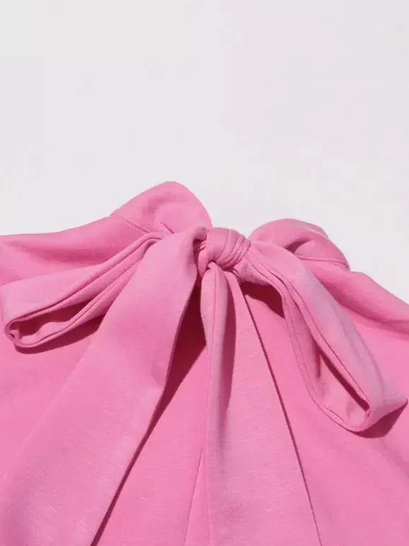Party Dress Dresses Mini Pink Stand Collar Flowers Sleeveless Casual Semi Formal Dress