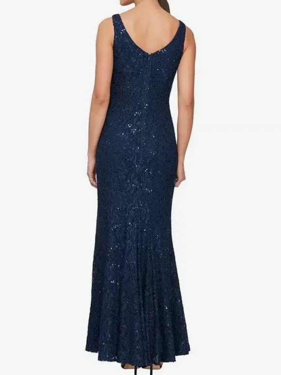Party Dress For Mother Of The Bride Jewel Neck Long Sleeves Mermaid Lace Wedding Guest Dresses