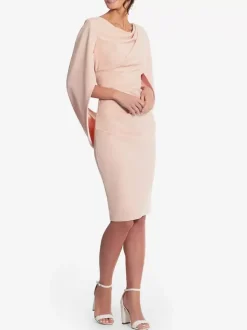 Party Dress For Mother Of The Bride V-Neck Sleeveless A-Line Pleated Knee-Length Wedding Guest Dresses