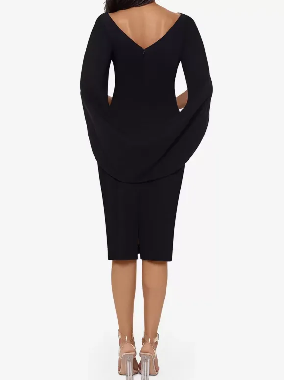 Party Dress For Mother Of The Bride V-Neck Sleeveless A-Line Pleated Knee-Length Wedding Guest Dresses