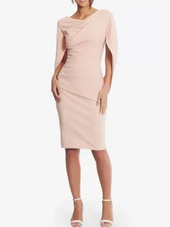 Party Dress For Mother Of The Bride V-Neck Sleeveless A-Line Pleated Knee-Length Wedding Guest Dresses
