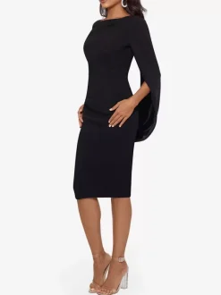 Party Dress For Mother Of The Bride V-Neck Sleeveless A-Line Pleated Knee-Length Wedding Guest Dresses