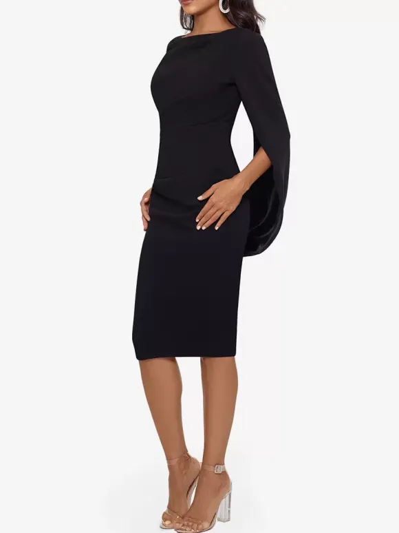 Party Dress For Mother Of The Bride V-Neck Sleeveless A-Line Pleated Knee-Length Wedding Guest Dresses