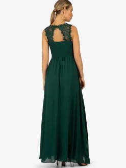 Party Dress For Mother Of The Bride V-Neck Sleeveless A-Line Lace Ankle-Length Guest Dresses For Wedding