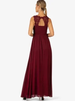Party Dress For Mother Of The Bride V-Neck Sleeveless A-Line Lace Ankle-Length Guest Dresses For Wedding