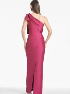 Party Dress For Mother Of The Bride One-Shoulder Bows Floor-Length Mermaid Guest Dresses For Wedding
