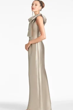 Party Dress For Mother Of The Bride One-Shoulder Bows Floor-Length Mermaid Guest Dresses For Wedding
