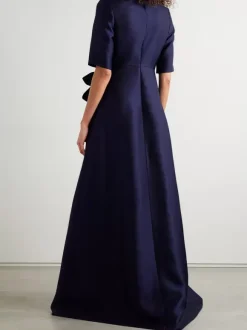 Party Dress For Mother Of The Bride Designed Neckline Short Sleeves A-Line Beaded Floor-Length Guest Dresses For Wedding