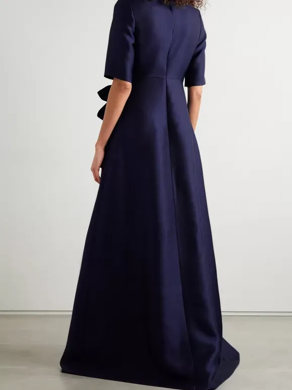 Party Dress For Mother Of The Bride Designed Neckline Short Sleeves A-Line Beaded Floor-Length Guest Dresses For Wedding