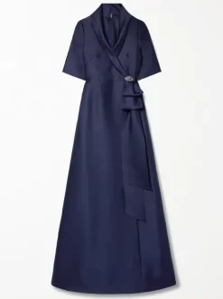 Party Dress For Mother Of The Bride Designed Neckline Short Sleeves A-Line Beaded Floor-Length Guest Dresses For Wedding