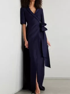 Party Dress For Mother Of The Bride Designed Neckline Short Sleeves A-Line Beaded Floor-Length Guest Dresses For Wedding