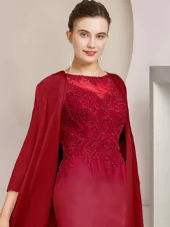 Party Dress For Mother Of The Bride Jewel Neck Short Sleeves A-Line Lace Tea-Length Guest Dresses For Wedding Free Customization