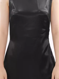 Party Dress Maxi Black Sleeveless Elegant High Rise Semi Formal Summer Dress