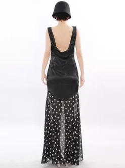 Party Dress Maxi Black Sleeveless Elegant High Rise Semi Formal Summer Dress