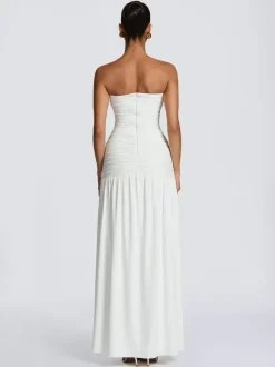 Party Dress Maxi Coffee Brown Halter Zipper Sleeveless Backless Elegant Semi Formal Dress