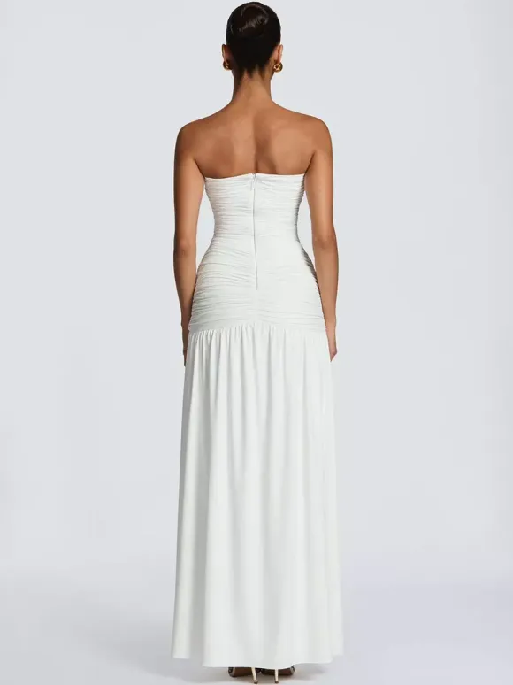 Party Dress Maxi Coffee Brown Halter Zipper Sleeveless Backless Elegant Semi Formal Dress