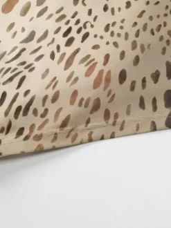 Party Dress Maxi Leopard Halter Pleated Leopard Print Asymmetrical Chic Semi Formal Dress