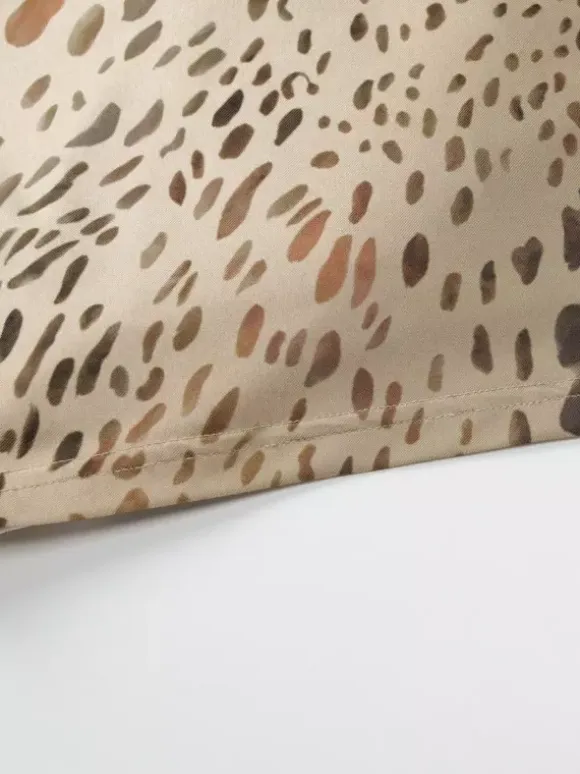 Party Dress Maxi Leopard Halter Pleated Leopard Print Asymmetrical Chic Semi Formal Dress
