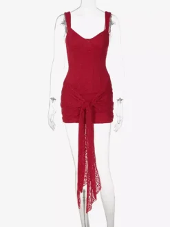 Party Dress Mini Black Straps Neck Lace Sleeveless Backless Casual Semi Formal Dress