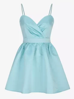 Party Dress Mini Royal Blue Straps Neck Zipper Sleeveless Backless Sweet Semi Formal Dress