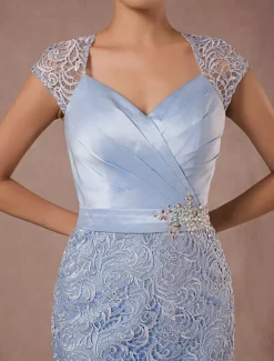 Party Dress Suits Lace Illusion Cocktail Dress Wedding Party Suits With Long Sleeves Jacket Wedding Guest Dress Free Customization