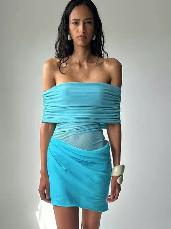 Party Dress Dresses Mini Green Strapless Pleated Sleeveless Semi Formal Dress