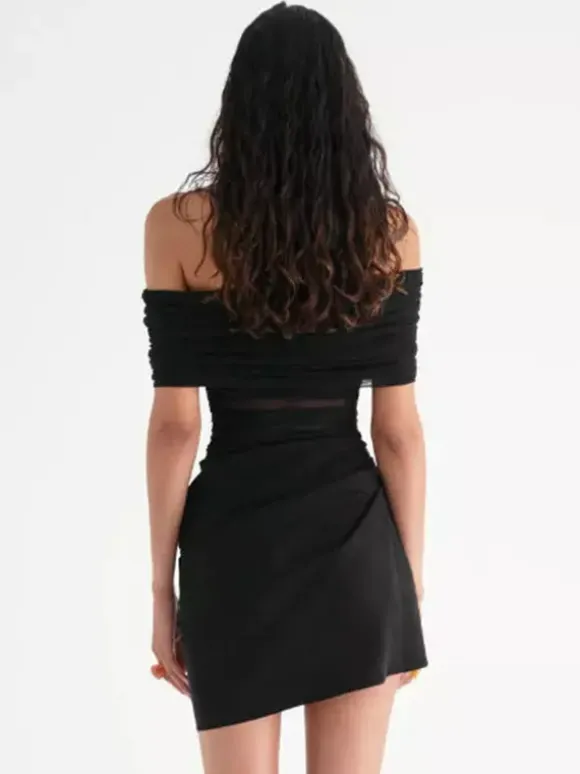 Party Dress Dresses Mini Green Strapless Pleated Sleeveless Semi Formal Dress