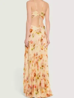 Party Dresses Floral Print Backless Spaghetti Strap Maxi Dress Summer Boho Beach Long Dress
