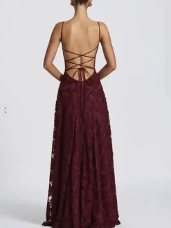 Party Dresses Jacquard Maxi Slip Dress With Backless Design For Summer Events 2026