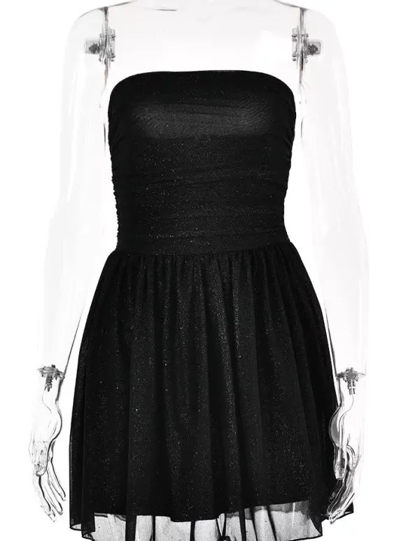 Party Dresses Red Strapless Bows Sleeveless Open Shoulder Semi Formal Dress
