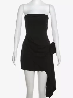 Party Dresses White Strapless Sleeveless Semi Formal Dress